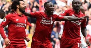 المصري محمد صلاح، والسنغالي ساديو ماني، والغيني نابي كيتا