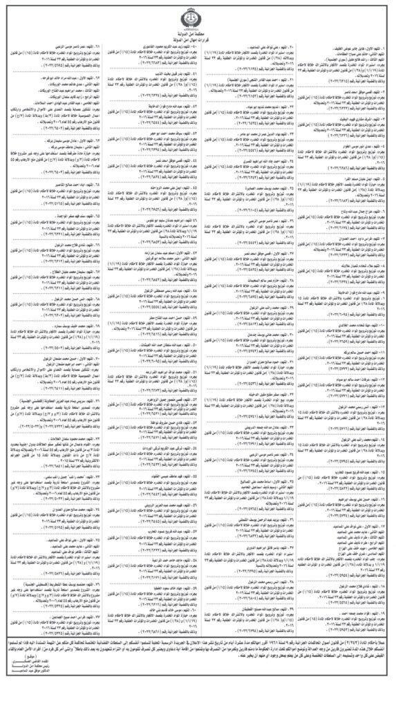 مطلوبون لمحكمة أمن الدولة 2 أسماء المطلوبين من محكمة أمن الدولة