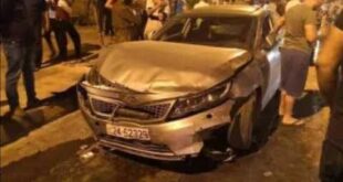 إصابة 5أشخاص بسيارة خاصة بمنطقة السلطاني باتجاه عمان